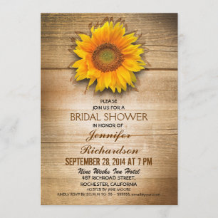 pays bois tournesol nuptiale invitation douche
