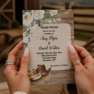 Pays Cowboy Western Faire-part de mariage