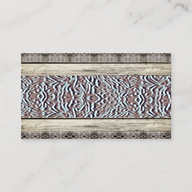 Pays de Cuir Turquoise Cartes de visite de l'Ouest (Devant)