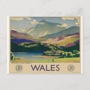 Pays de Galles Royaume-Uni Carte postale de voyage