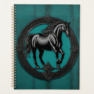 Pays de l'Ouest équestre Turquoise Cheval noir