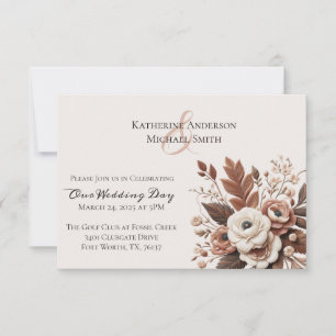 Pays élégant moderne Occidental- Floral Invitation