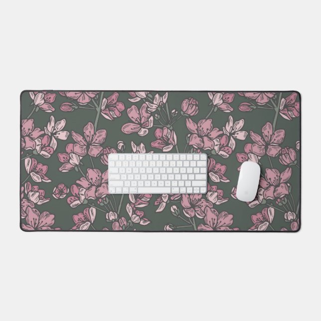 Pays flamand rose floral (Clavier et souris)