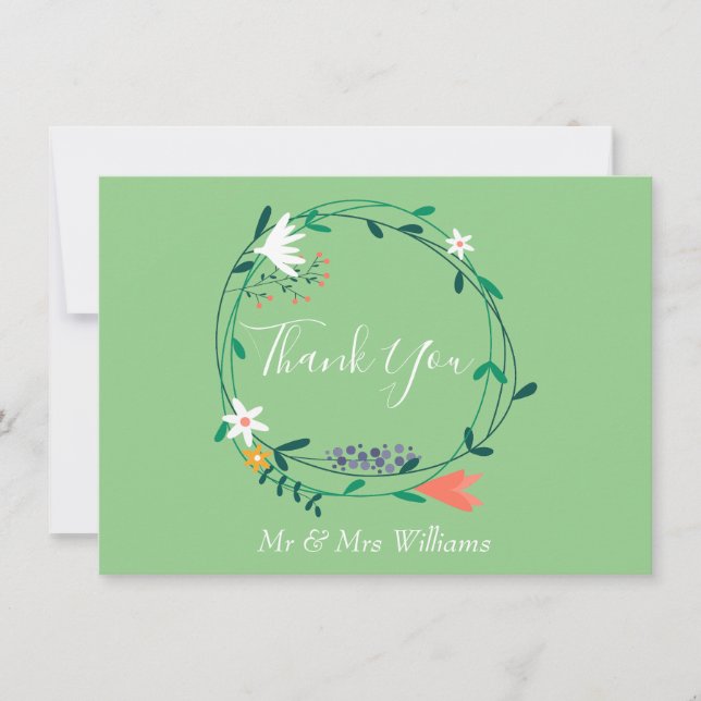 Pays Floral Garland Merci (Devant)