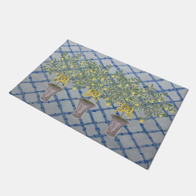 Pays Français Lemon Arbre Lemon Tapis de porte (Incliné)