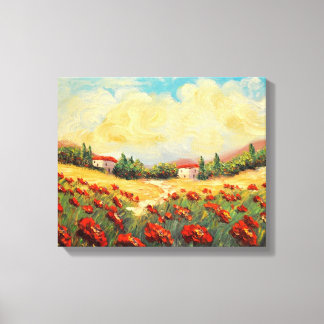 Pays Français Red Poppies Impressionniste Toile