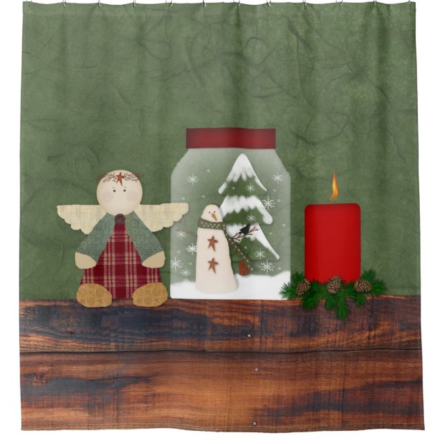 Pays rideau de douche de Noël (Devant)