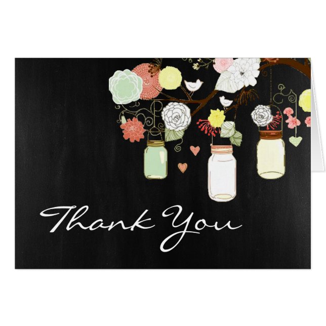 Pays Russe Mason Jar Carte de remerciements (Devant Horizontal)
