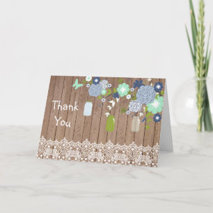 Pays Russe Mason Jar Carte de remerciements