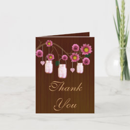 Pays Russe Mason Rose Carte de remerciements de ja