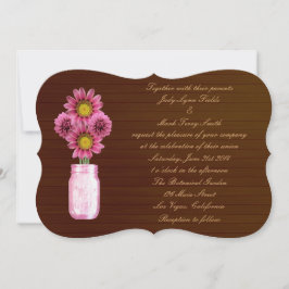 Pays Russe Rose Mason Faire-part de mariage Jar