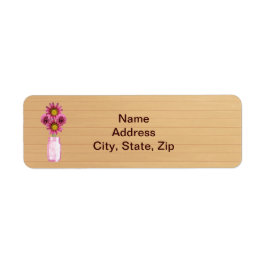 Pays Russe Rose Mason Jar Étiquette de adresse