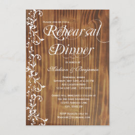 Pays Rustic Bois Rehearer Dîner Invitations