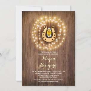 pays rustique et mignon invitations de douche nupt