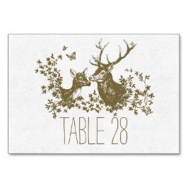 Pays rustique mariage carte numéro de table avec c