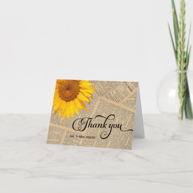 Pays Tournesol Vintage vieux journal Merci (Devant)