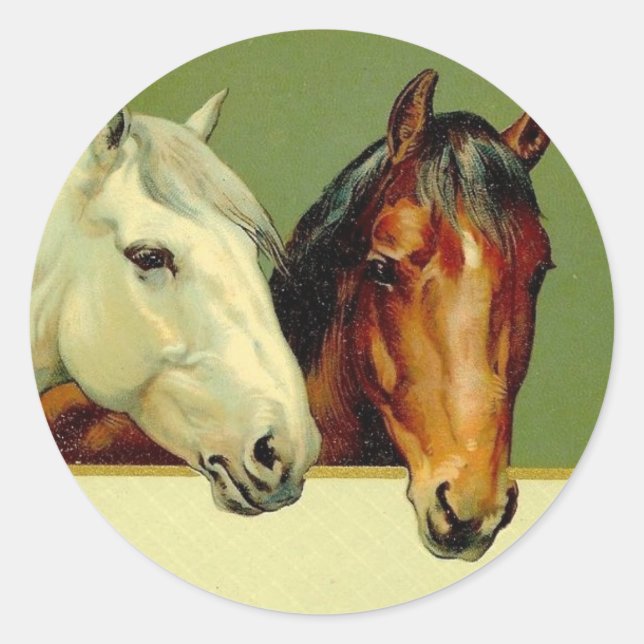 Pays Vintage Montrer Chevaux Stickers (Devant)