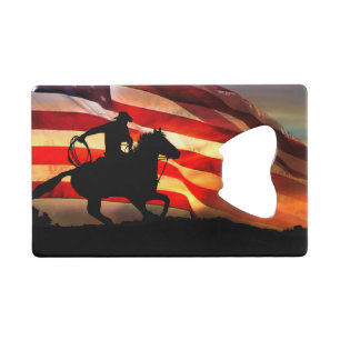 Pays Western Cowboy et drapeau