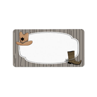 Pays Western Cowboy Étiquette