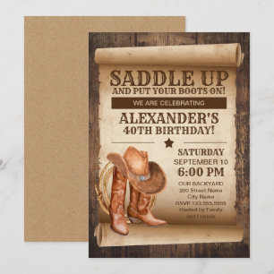 Pays Western Party Invitation