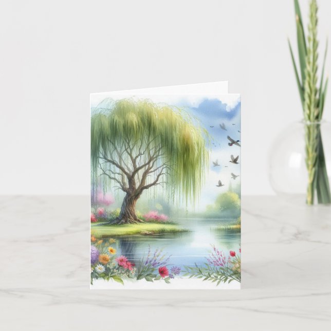 Paysage à l'aquarelle serein et vierge (Devant)