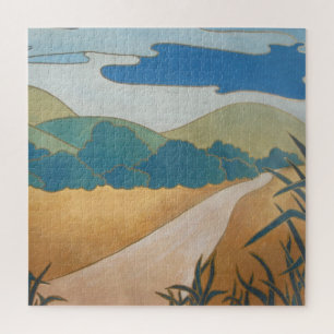paysage abstrait puzzle d'art contemporain