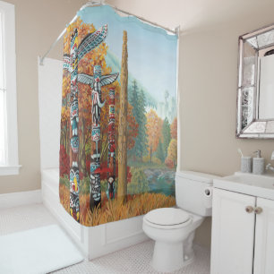 Paysage Art Douche rideau de Vancouver Totem