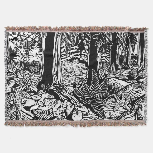Paysage Art Forêt Blanche Lancer cadeau couverture (Devant)