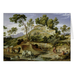 Paysage avec des bergers et des vaches