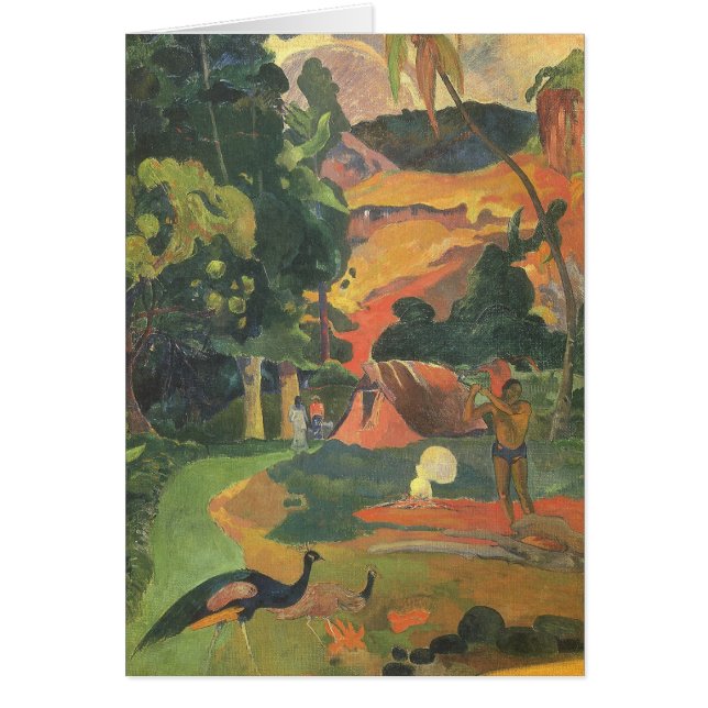 Paysage avec des paons par Paul Gauguin (Devant)