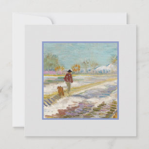 Paysage avec neige, carte Van Gogh