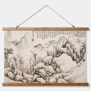 Paysage chinois suspendu tapisserie