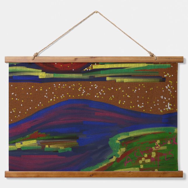 Paysage coloré Tapisserie (Devant)
