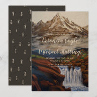 Paysage d'aquarelle Faire-part de mariage du Monta