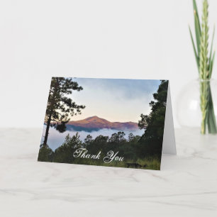 paysage de montagne carte de remerciements
