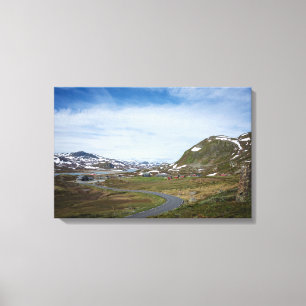 Paysage de montagne en Norvège imprimé sur toile