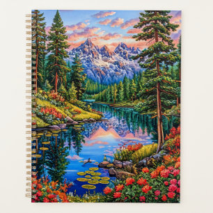 Paysage de montagne vibrant réfléchissant la natur