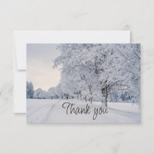 Paysage de neige d'hiver Gels des arbres Merci
