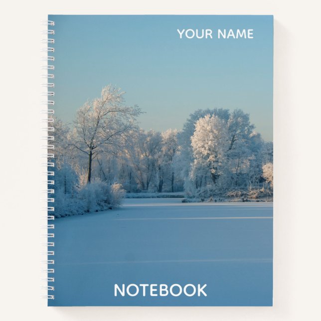 Paysage de neige d'hiver personnalisé Carnet photo (Devant)