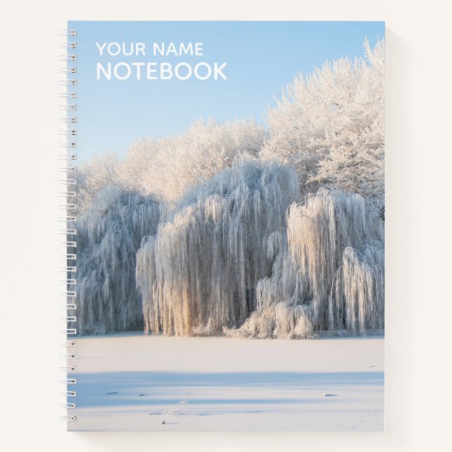 Paysage de neige d'hiver personnalisé Carnet photo (Devant)