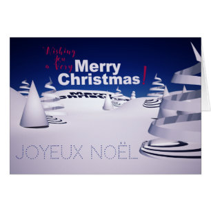 Paysage de Neige ordinateur 3D Art Carte de Noel