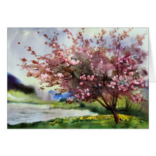 Paysage de peinture aquarelle