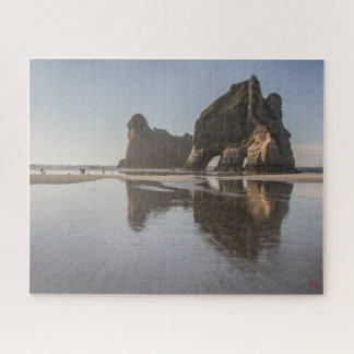 Paysage de puzzle de plage de la Nouvelle Zélande