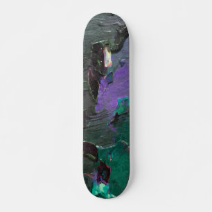 Paysage de rêve de forêt néon Abstrait Skateboard