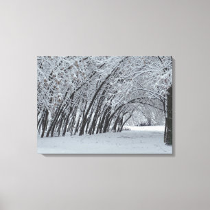 Paysage des arbres à neige Impression unique