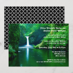 Paysage des chutes d'eau - Faire-part Mariage