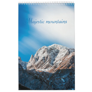 Paysage des montagnes majestueuses calendrier phot