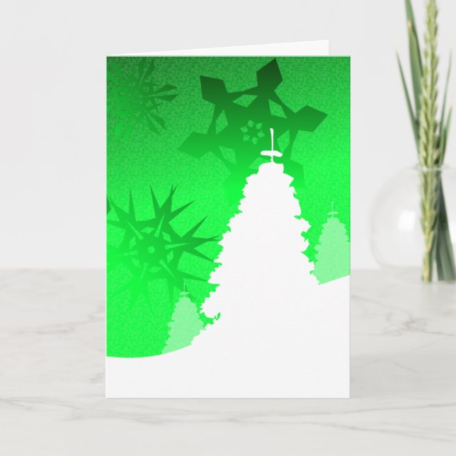 Paysage d'hiver - carte de voeux gaélique de Noël (Devant)