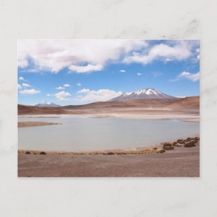 Paysage du lac sur la carte postale de l'Altiplano