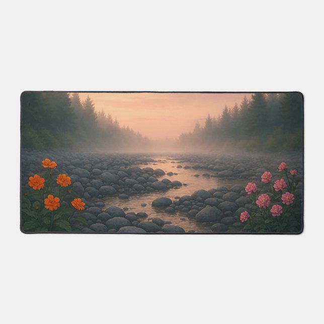 Paysage du lever du soleil de Riverbed (Recto)